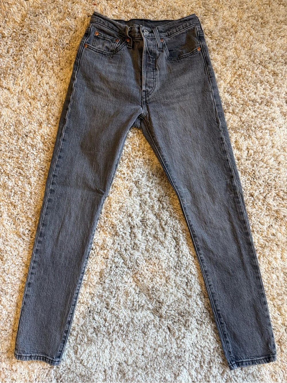 Levi's 501 Skinny Jeans 24x30 - Washed Black